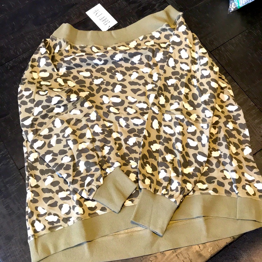 NWT Olive Cheetah Print Sweater
